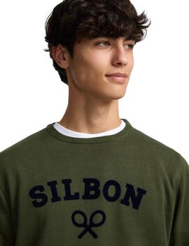 Silbon Jersey Cuello Caja Raquetas Verde