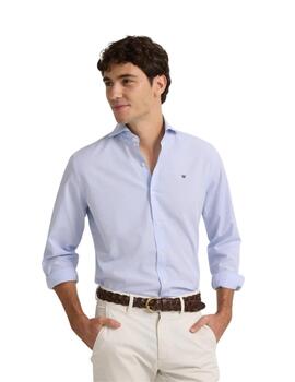 Silbon Camisa Sport Cutaway Minicuadros Azules