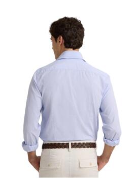 Silbon Camisa Sport Cutaway Minicuadros Azules