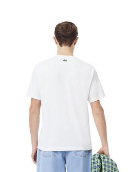 Lacoste  Camiseta Tee-Shirts & Cols Roules Blanc