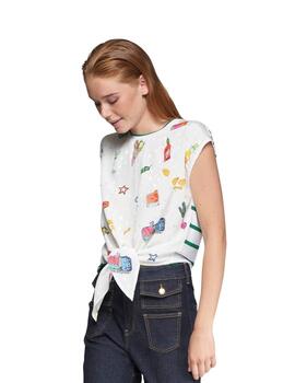 Vilagallo Camiseta ALIZA APERITIVO PRINT JACQ