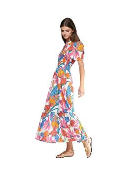 Vilagallo Vestido LEILA FLOR TROPICAL PRINT