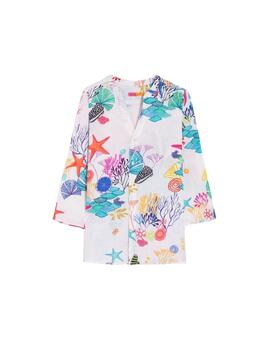 Vilagallo Camisa JULIET MOTIVOS MARINOS LINO