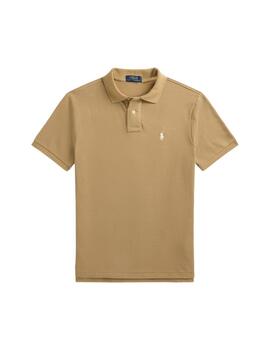 Ralph Lauren Polo Sskccmslm1-Short Sleeve-Knit Tan