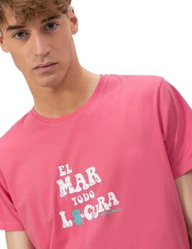 El Pulpo Camiseta  El Mar Todo Lo-Cura Rosa Chicle