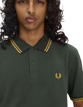 Fred Perry  Polo Crt Grn/Hnycmb