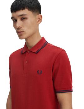 Fred Perry  Polo Burtn Red/Navy