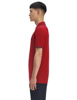 Fred Perry  Polo Burtn Red/Navy