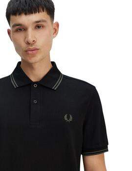 Fred Perry  Polo Blk/Crt Grn