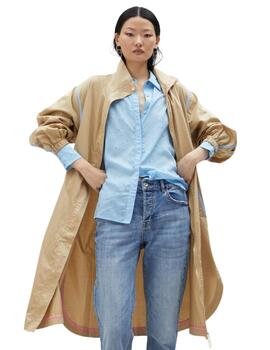 Lola Casademunt Trench Beige Cordón Ajustable Deta