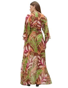 Lola Casademunt Vestido Formentera Floral Marron-V