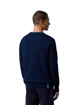 North Sails  Polo Crew Neck Knitwear 12Gg  Navy Bl