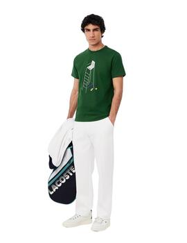 Lacoste Camiseta Tee-Shirts & Cols Roules Vert/Ver