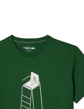 Lacoste Camiseta Tee-Shirts & Cols Roules Vert/Ver