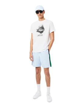 Lacoste Camiseta Tee-Shirts & Cols Roules Blanc