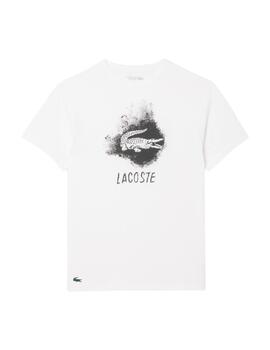 Lacoste Camiseta Tee-Shirts & Cols Roules Blanc