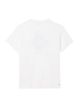 Lacoste Camiseta Tee-Shirts & Cols Roules Blanc