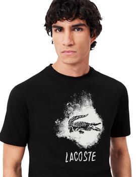 Lacoste Camiseta Tee-Shirts & Cols Roules Noir