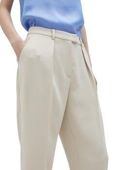 Lola Casademunt Pantalon Recto Fluido Crudo