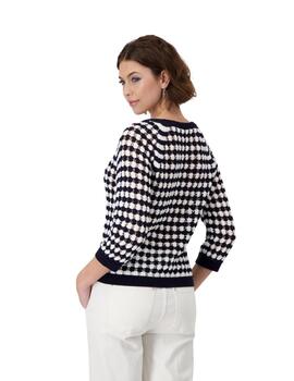 Monari Pullover Deep Ocean Striped