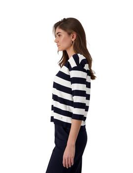 Monari Jersey Blouse Deep Ocean Striped