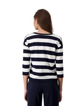 Monari Jersey Blouse Deep Ocean Striped