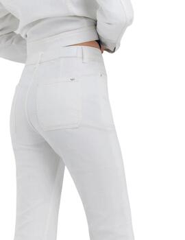 Gas Pantalones 5 Pockets Star Crop Flare Wk Blanco