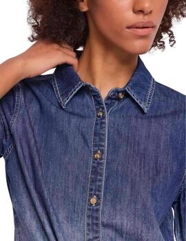 Gaudi Camicia Denim M/C Color Azul degradado