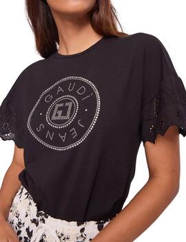 Gaudi T-Shirt M/C Color Negro