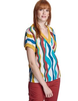 Alba Conde Blusa estampada multicolor