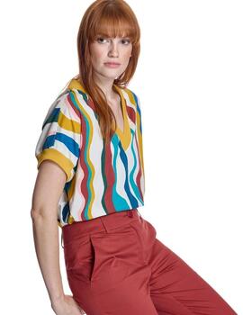 Alba Conde Blusa estampada multicolor