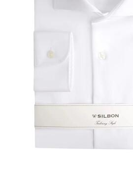 Silbon Camisa Vestir Blanca Puño Simple Easy Iron