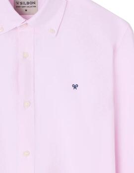 Silbon Camisa Sport Oxford Rosa