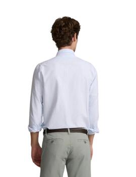 Silbon Camisa Sport Oxford Rayas Celeste