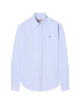 Silbon Camisa Sport Oxford Rayas Celeste