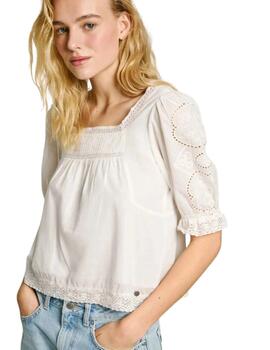 Pepe Jeans Camisa Everly Off White