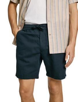 Pepe Jeans  Relaxed Linen Smart Shorts Dulwich Blu