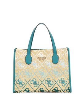 Guess Bolso Silvana Tote Teal Logo