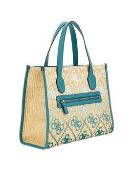 Guess Bolso Silvana Tote Teal Logo