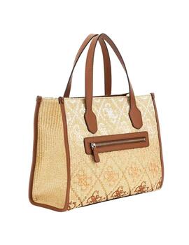 Guess Bolso Silvana 2 Comp Tote  Cognac Logo