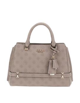 Guess Bolso Zarela Luxury Satchel Dark Taupe Logo