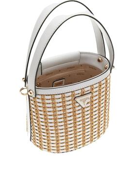 Guess Bolso Atalia Crossbody Bucket Natural/White