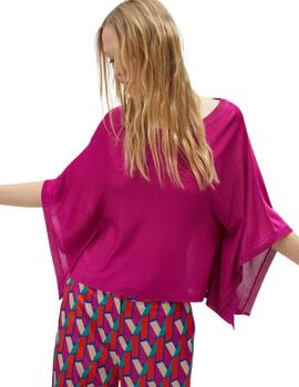 Lola Casademunt Jersey Tapabrazos Punto Fucsia