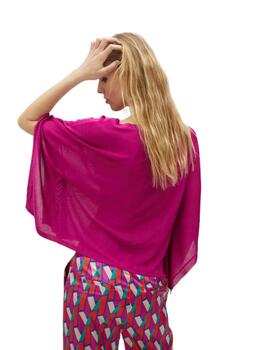 Lola Casademunt Jersey Tapabrazos Punto Fucsia