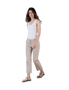 Hongo Pantalón Beige con vuelta