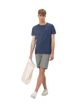 El Pulpo Camiseta Básica Bordado Azul Marino