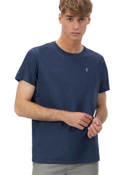 El Pulpo Camiseta Básica Bordado Azul Marino