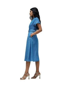 Salsa Jeans Vestido midi Lightdenim Azul