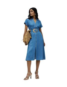Salsa Jeans Vestido midi Lightdenim Azul