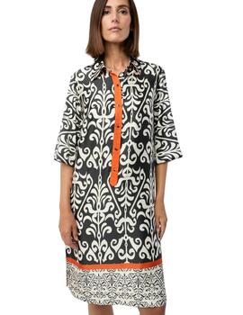 Mercedes de Miguel Vestido camisero Renata bicolor
